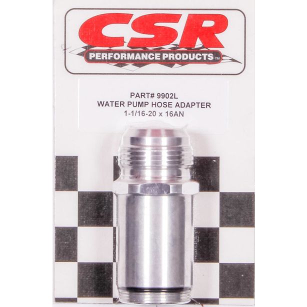 Water Pump Hose Adapter - 1-1/16 x 16an CSR PERFORMANCE 9902L