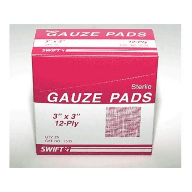 Gauze Pad 3 in. x 3 In. (Pack of 25) Chaos Safety Supplies 67533