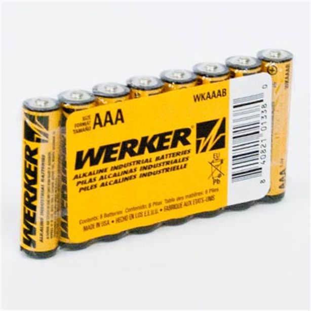 Werker AAA Alkaline Batteries 4PK Chaos Safety Supplies BATAAA4PK