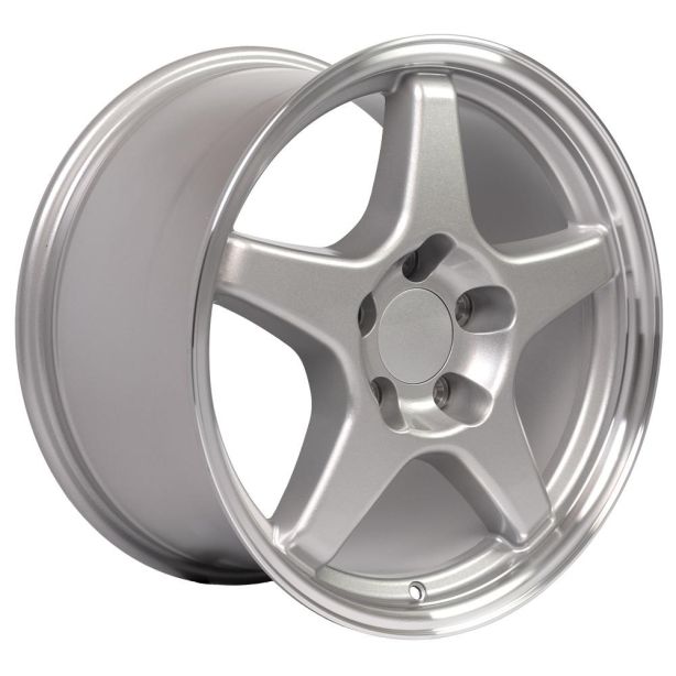 17" Replica Wheel CV01 Fits Chevrolet Corvette - ZR1 Rim 17x9.5 Silver Wheel