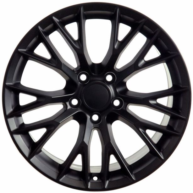 17" Replica Wheel CV22 Fits Chevrolet Corvette - C7 Z06 Rim 17x9.5 Black Wheel