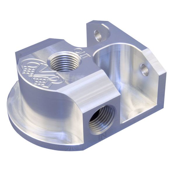Billet Alum Remote Oil Filter Mount GM CVR PERFORMANCE OFM61