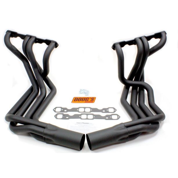 SBC Side Mount Headers - Black - 63-82 Vette DOUGS HEADERS D380-B