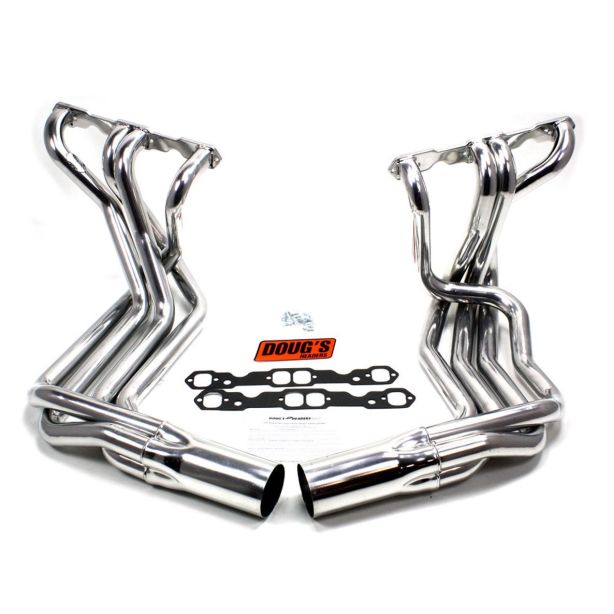 SBC Side Mount Headers - Silver - 63-82 Vette DOUGS HEADERS D380