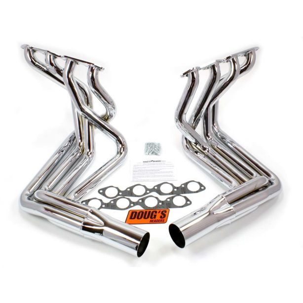 BBC Side Mount Headers - Chrome - 63-82 Vette DOUGS HEADERS D381-C