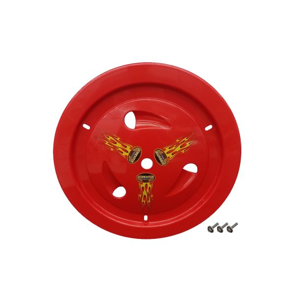DOMINATOR RACING PRODUCTS 1007-B-RD Wheel Cover Bolt-On Red Real Style