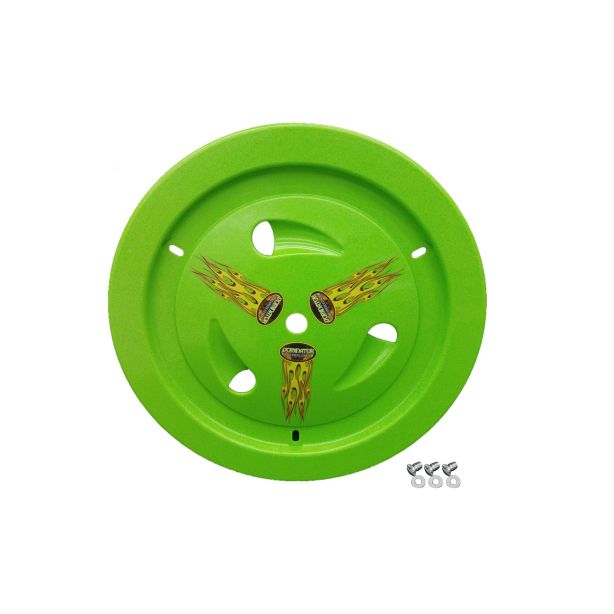 DOMINATOR RACING PRODUCTS 1007-D-XG Wheel Cover Dzus-On Xtr Green Real Style