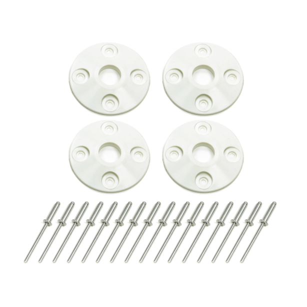 Scuff Plate Plastic 4pk White DOMINATOR RACING PRODUCTS 1202-WH