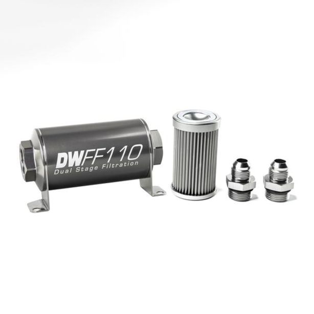 DEATSCHWERKS 8-03-110-010K-8 In-line Fuel Filter Kit 8an 10-Micron