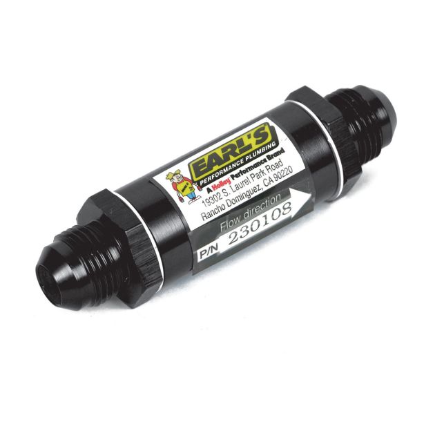 #6 Fuel Filter W/Bronze Element Black EARLS AT230106ERL