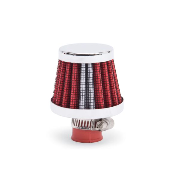 Valve Cover Breather 10mm Inlet Red/Chrome EDELBROCK 43511