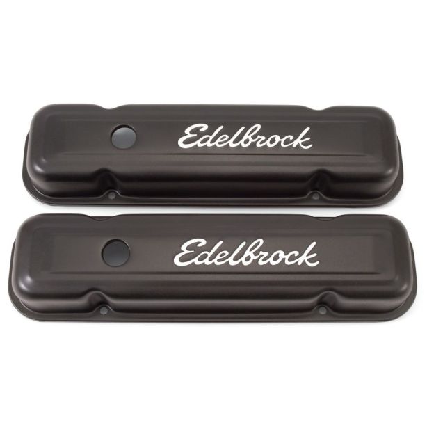 Valve Cover Kit Pontiac V8 Signature Series Blk EDELBROCK 4453