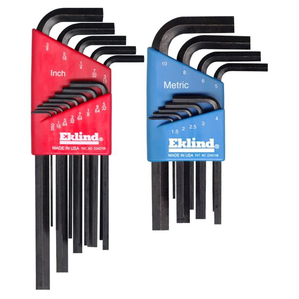 HEX KEY SET 22 PC SAE/METRIC SHORT/LONG Eklind Tool Company 10022