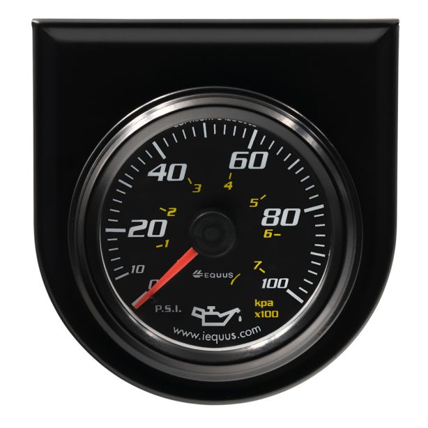 2.0 Dia Oil Pressure Gauge Black  0-100psi EQUUS E6244