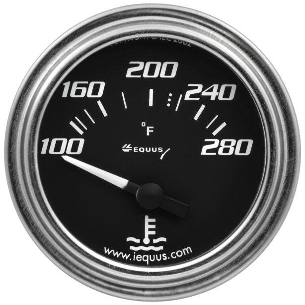 2.0 Dia Water Temp Gauge Chrome  100-280 EQUUS E7262