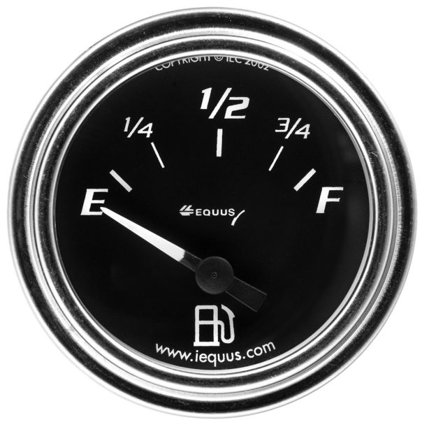 2.0 Dia Fuel Level Gauge Chrome EQUUS E7361
