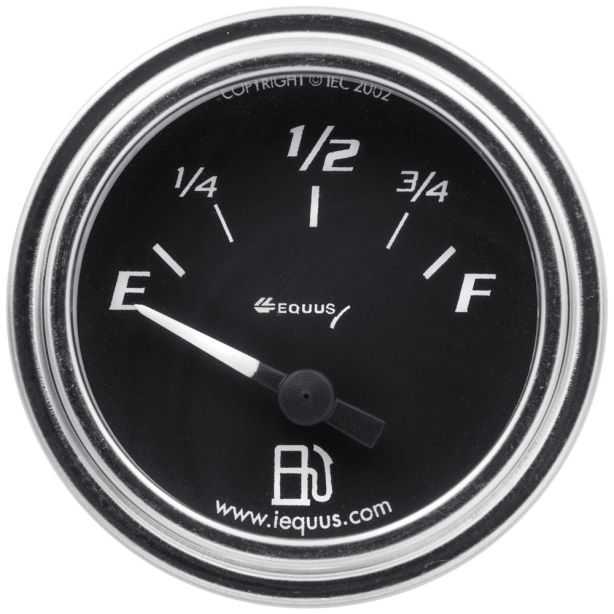 2.0 Dia Fuel Level Gauge Chrome EQUUS E7362