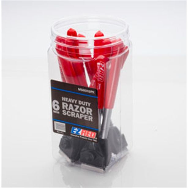 6" SCRAPER 10 PACK E-Z Red MS60010PK