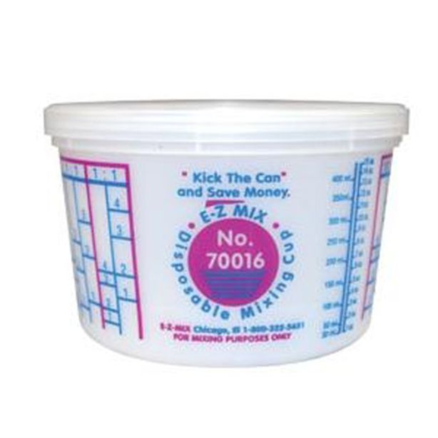 1 PINT DISPOSABLE MIXING CUPS 100/BOX E-Z Mix 70016