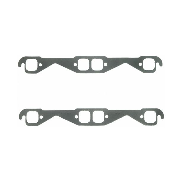 SB Chevy Exhaust Gaskets SQUARE PORTS STOCK SIZE FEL-PRO 1404