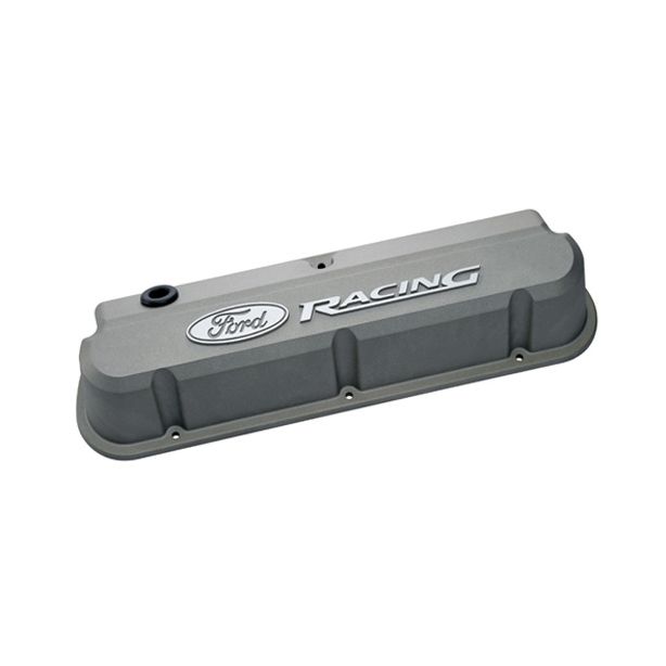 FORD 302-137 Slant Edge Valve Cover Set w/Ford Racing Logo