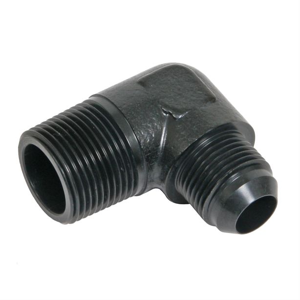 FRAGOLA 482219-BL 12an to 1in MPT 90-Deg. Adapter Fitting - Black