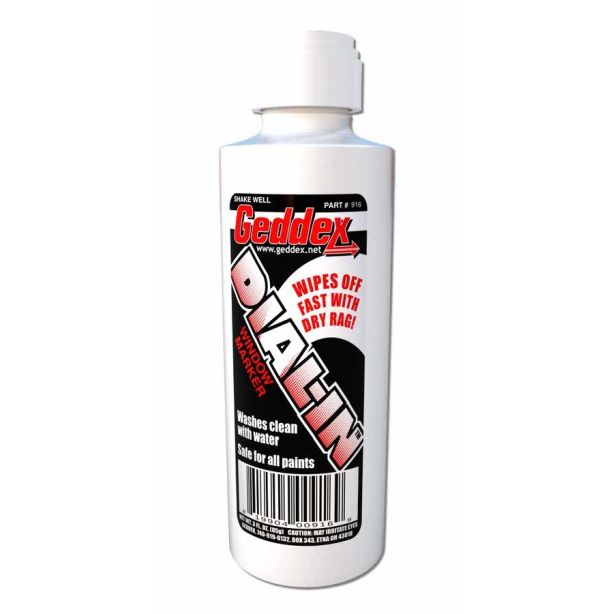 Dial-In Window Marker White 3oz Bottle GEDDEX 916