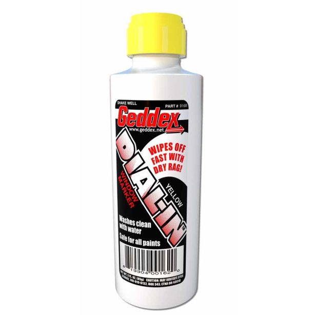 Dial-In Window Marker Yellow 3oz Bottle GEDDEX 916B