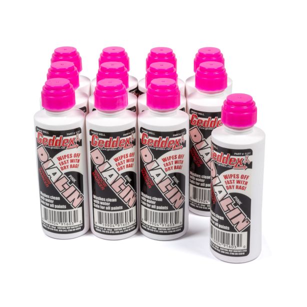 Dial-In Window Marker Pink Case 12x3oz Bottle GEDDEX 916C12