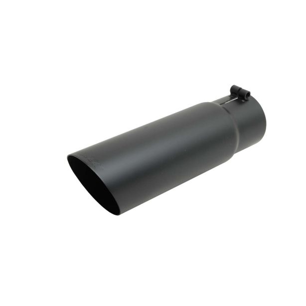 Black Ceramic Single Wal l Angle Exhaust Tip GIBSON EXHAUST 500379-B