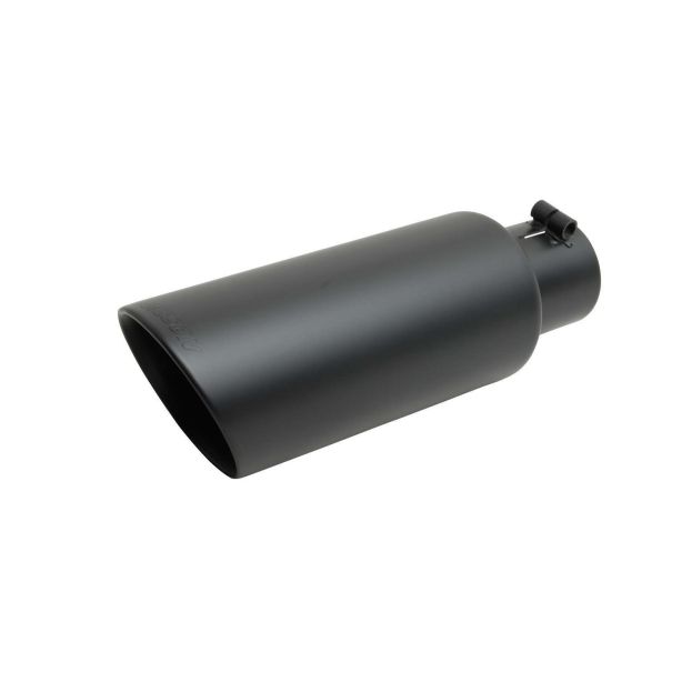 Black Ceramic Double Wal led Angle Exhaust Tip GIBSON EXHAUST 500637-B