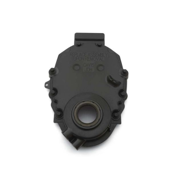 SBC Front Timing Cover - Black Plastic CHEVROLET PERFORMANCE 12562818