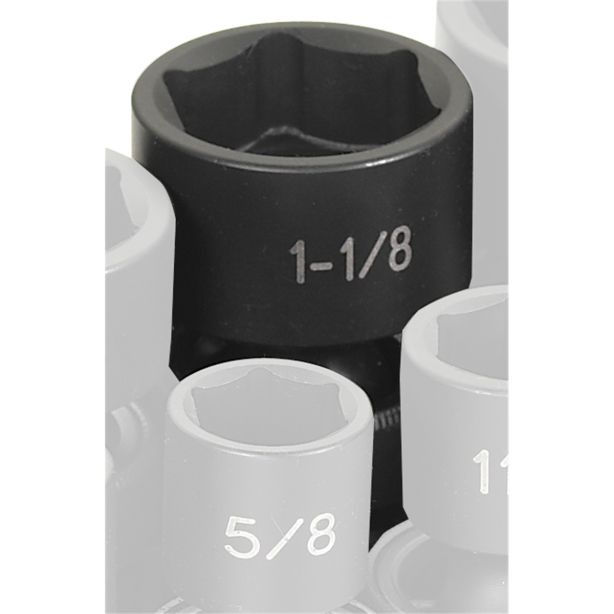 SOC 1-1/8 1/2D IMP UNIV 6PT Grey Pneumatic 2036U