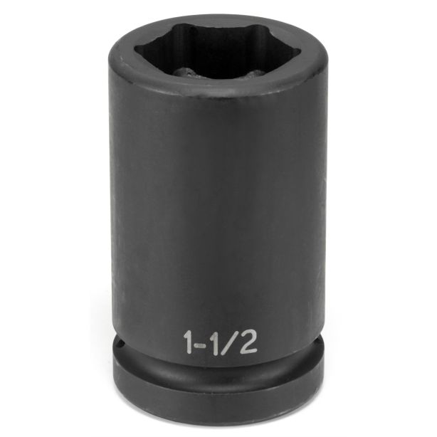 SOC 1-1/2 1"D BDD WHL IMP 6PT BLK Grey Pneumatic 4048DB