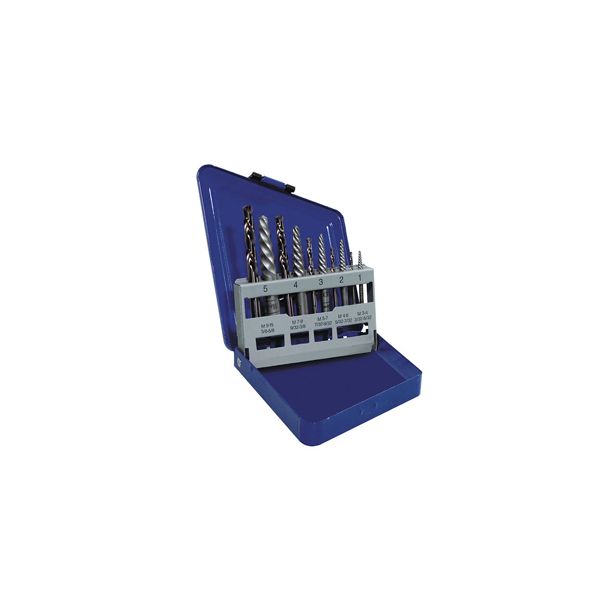 10 Piece Screw Extractor Set with Cobalt LH Drill Bits