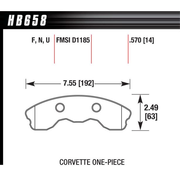 Performance Street Brake Pads (4) HAWK BRAKE HB658F.570