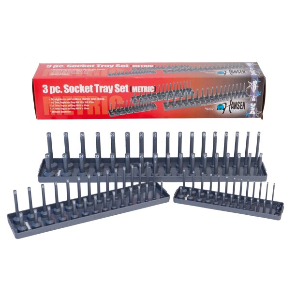 3-PC Metric Soc Tray Set Hansen Global 9302