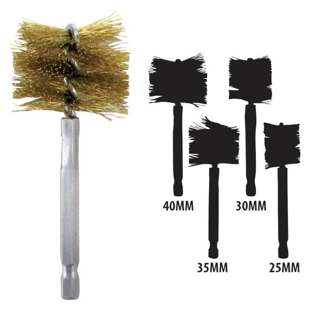 Brass 25mm-40mm Bore Brush Set Innovative Products Of America 8038