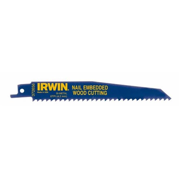 Recip Saw Blades 6" 6TPI 5pk Irwin Industrial 372656P5