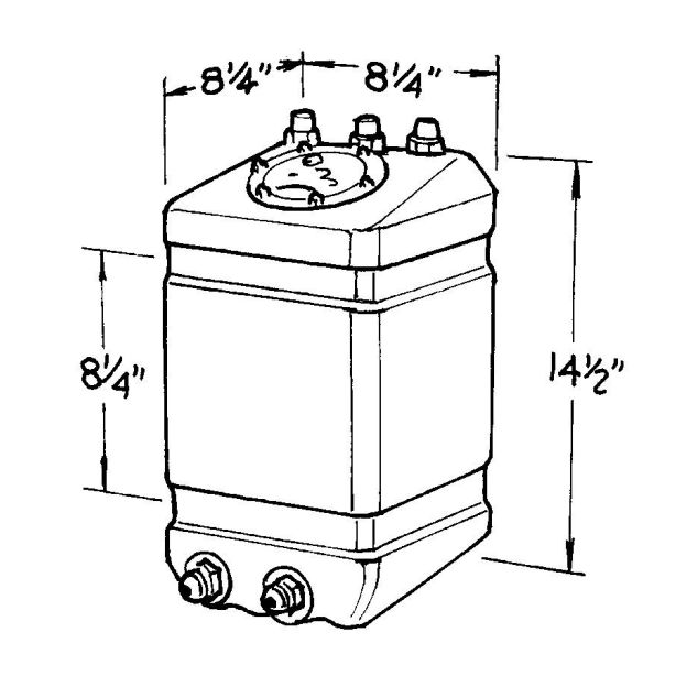 3-Gallon Pro Drag Fuel Cell JAZ 220-003-01