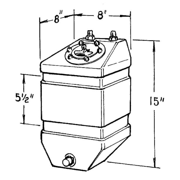 3-Gallon Pro Drag Fuel Cell JAZ 220-303-01