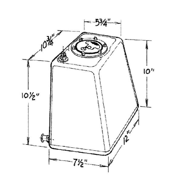 3-Gallon Econo Rail Fuel Cell JAZ 290-103-01