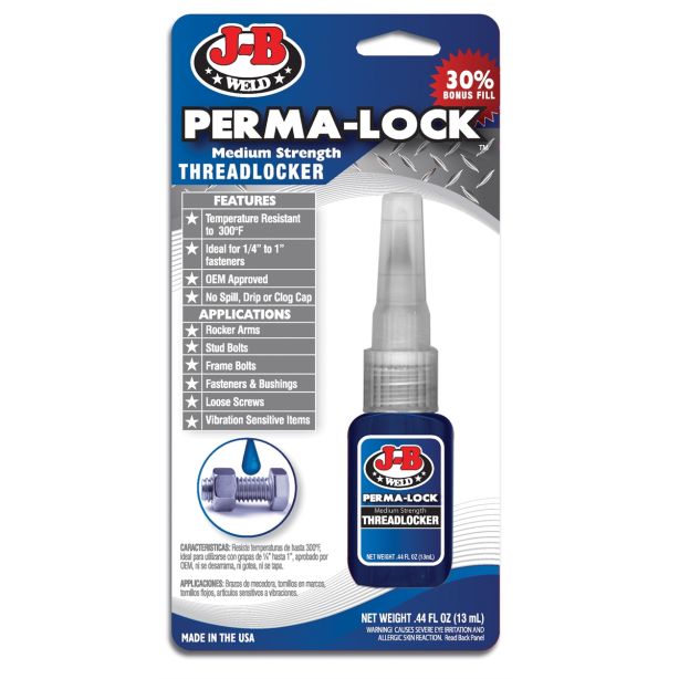 J-B Weld Perma-Lock 13 Ml. Blue Threadlocker J B Weld 24213