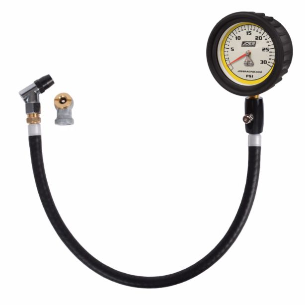 Tire Pressure Gauge 0-30psi Pro w/HiFlo Hold JOES RACING PRODUCTS 32326