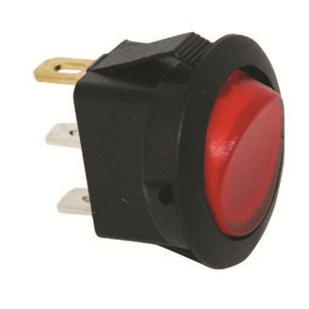 10 Amp 12V Red Round Rocker The Best Connection 2700-2J