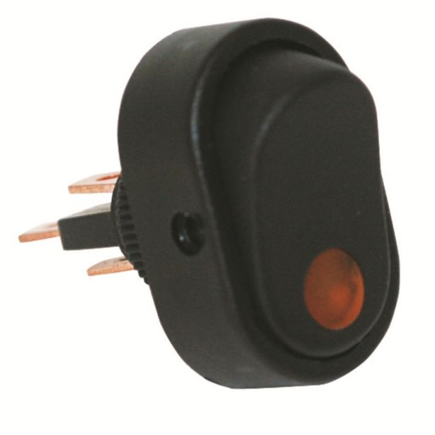 16 Amp 12V Red Oval Rocker The Best Connection 2702-2J