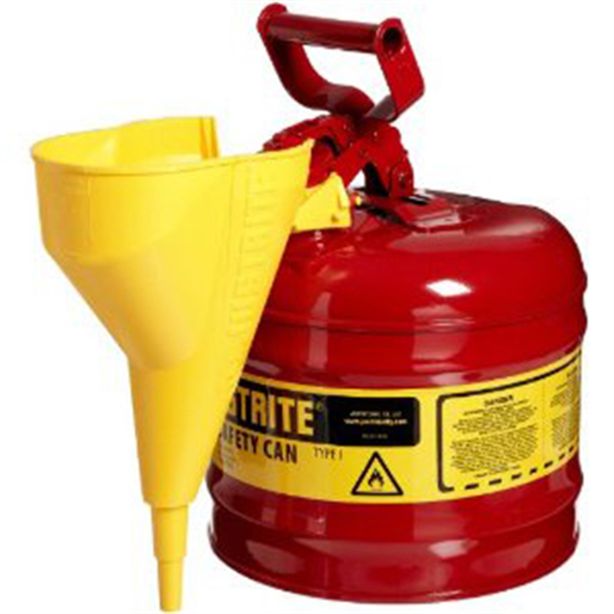 Red Safety Can w/Funnel Justrite Mfg. Co. 7120110