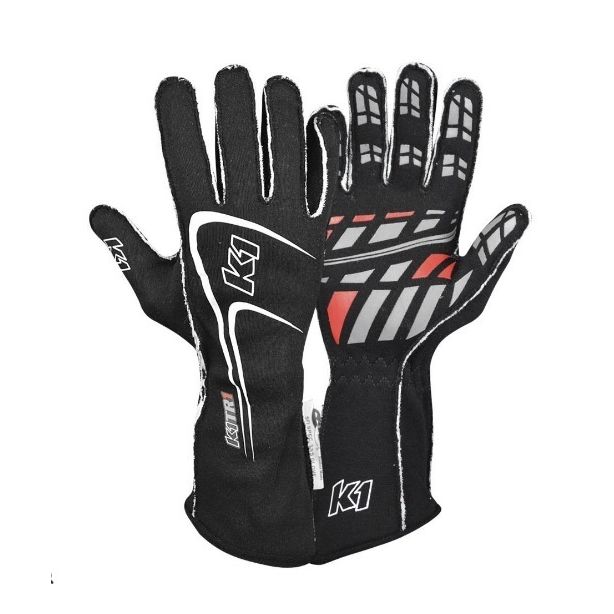 Glove Track1 Black X-Large SFI 5 K1 RACEGEAR 23-TR1-N-XL