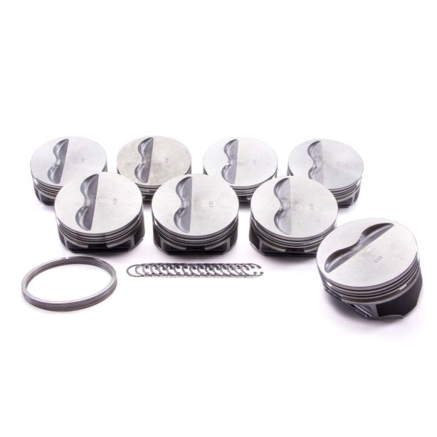 SBC Flat Top Piston Set 4.030 Bore -5cc KB PERFORMANCE PISTONS 9908HC.030