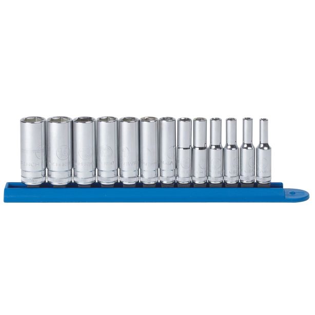 13PC 1/4" DRIVE 6PT DEEP METRIC SOCKET SET GearWrench 80304